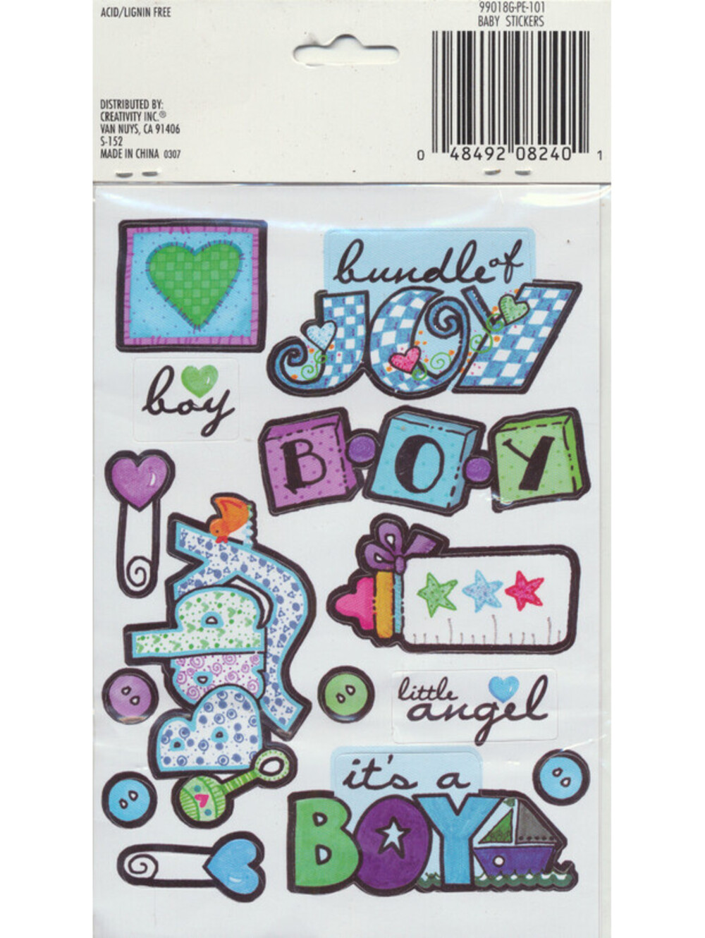 Keepsake Essentials Lot of 2 Sheets Package Baby Boy Creativity Inc Stickers